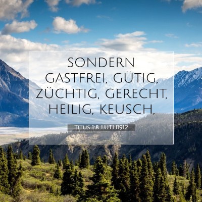 Picture 07 - Titus 1:8 LUTH1912 - sondern gastfrei, gütig, züchtig, gerecht, - Bible Verse Picture