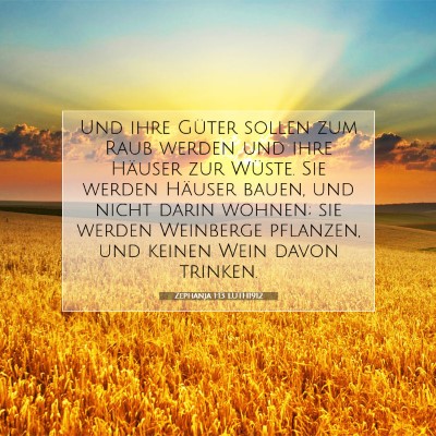 Picture 07 - Zephanja 1:13 LUTH1912 - Und ihre Güter sollen zum Raub werden und ihre - Bible Verse Picture