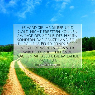 Picture 07 - Zephanja 1:18 LUTH1912 - Es wird sie ihr Silber und Gold nicht erretten - Bible Verse Picture