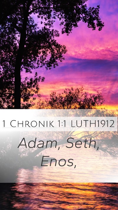 1 Chronik 1:1 LUTH1912 Bible Verse Image