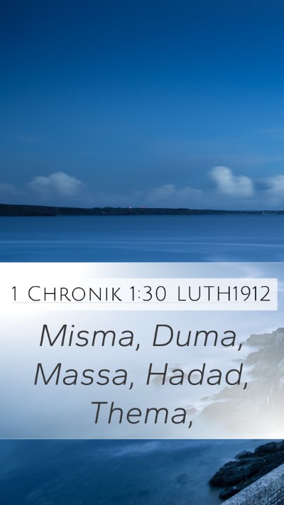 1 Chronik 1:30 LUTH1912 Bible Verse Image