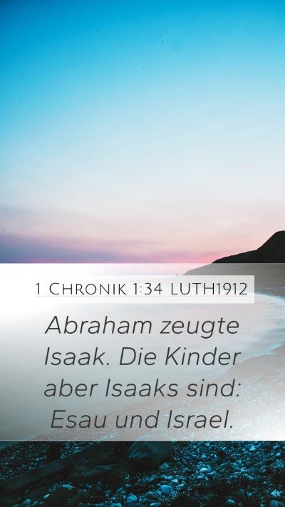 1 Chronik 1:34 LUTH1912 Bible Verse Image