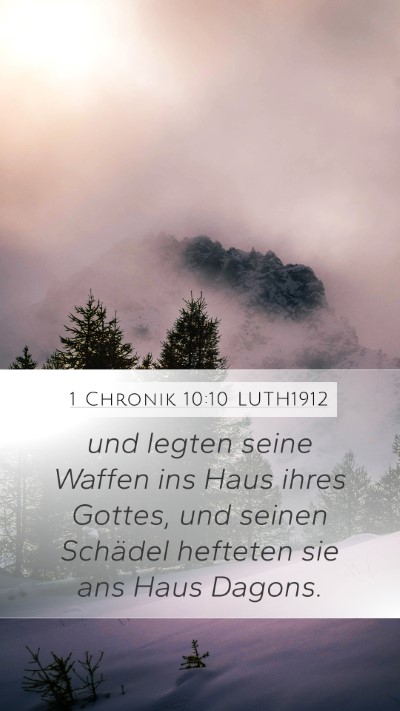 1 Chronik 10:10 LUTH1912 Bible Verse Image