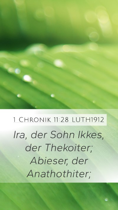 1 Chronik 11:28 LUTH1912 Bible Verse Image