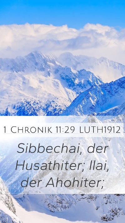 1 Chronik 11:29 LUTH1912 Bible Verse Image