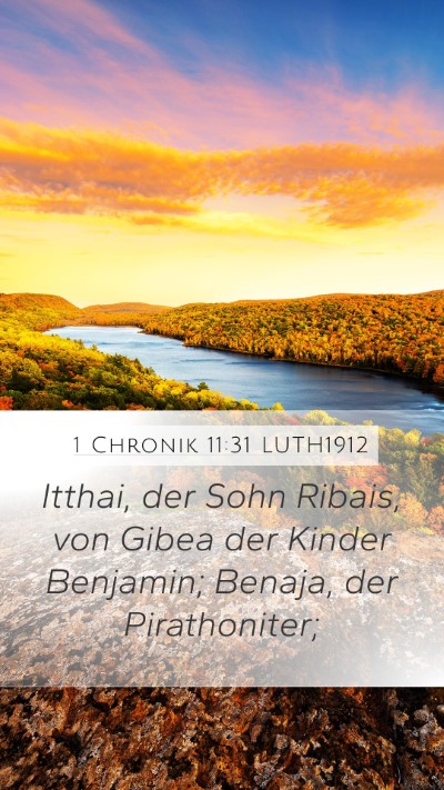 1 Chronik 11:31 LUTH1912 Bible Verse Image