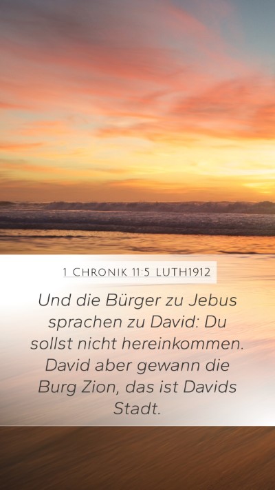 1 Chronik 11:5 LUTH1912 Bible Verse Image