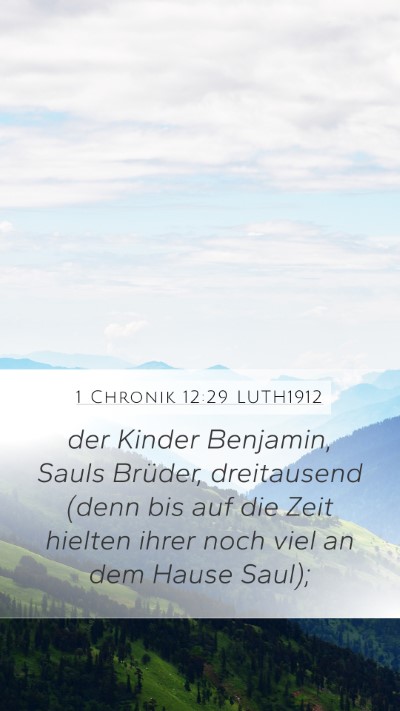 1 Chronik 12:29 LUTH1912 Bible Verse Image