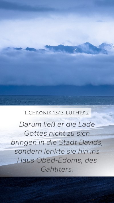 1 Chronik 13:13 LUTH1912 Bible Verse Image