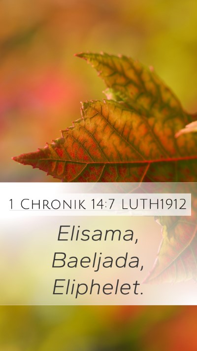 1 Chronik 14:7 LUTH1912 Bible Verse Image