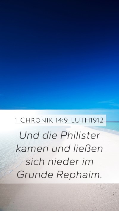 1 Chronik 14:9 LUTH1912 Bible Verse Image