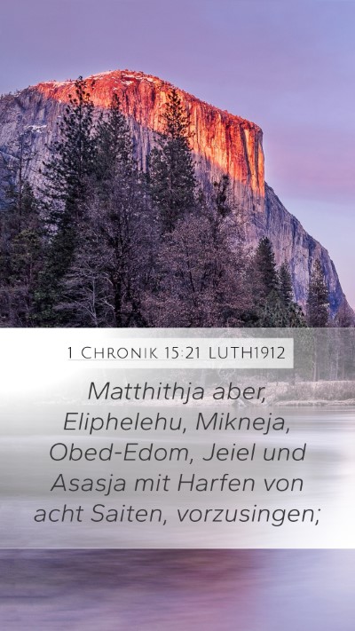 1 Chronik 15:21 LUTH1912 Bible Verse Image
