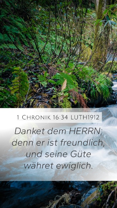 1 Chronik 16:34 LUTH1912 Bible Verse Image