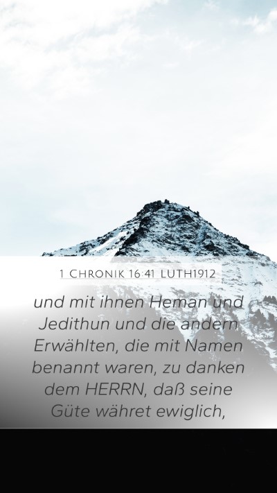 1 Chronik 16:41 LUTH1912 Bible Verse Image