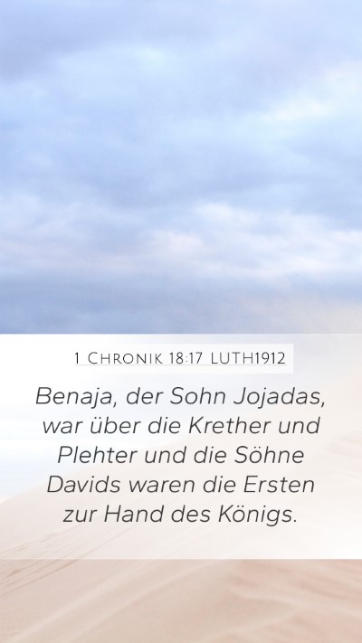 1 Chronik 18:17 LUTH1912 Bible Verse Image