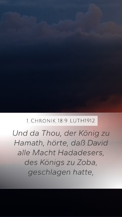 1 Chronik 18:9 LUTH1912 Bible Verse Image