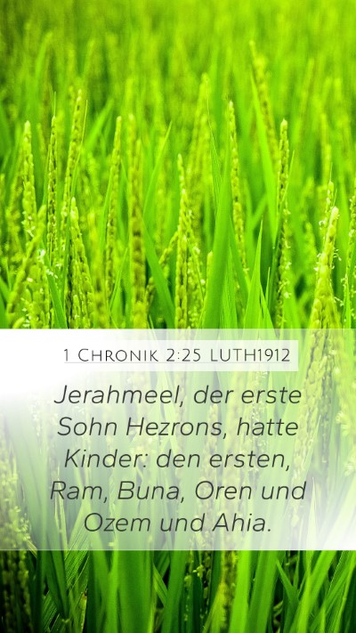 1 Chronik 2:25 LUTH1912 Bible Verse Image