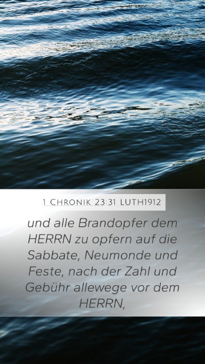 1 Chronik 23:31 LUTH1912 Bible Verse Image