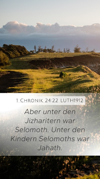 1 Chronik 24:22 LUTH1912 Bible Verse Image