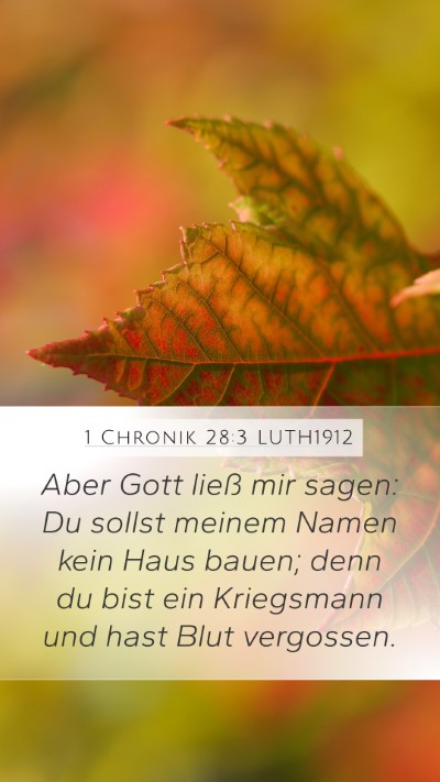 1 Chronik 28:3 LUTH1912 Bible Verse Image