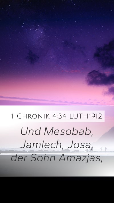 1 Chronik 4:34 LUTH1912 Bible Verse Image
