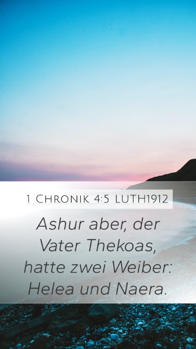 1 Chronik 4:5 LUTH1912 Bible Verse Image