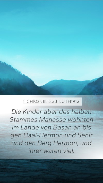 1 Chronik 5:23 LUTH1912 Bible Verse Image