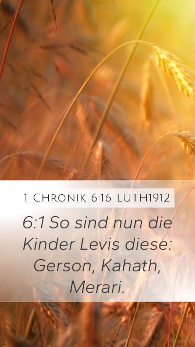 1 Chronik 6:16 LUTH1912 Bible Verse Image