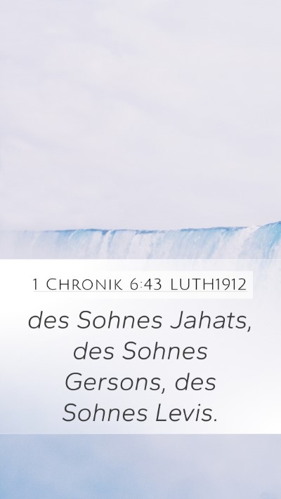 1 Chronik 6:43 LUTH1912 Bible Verse Image