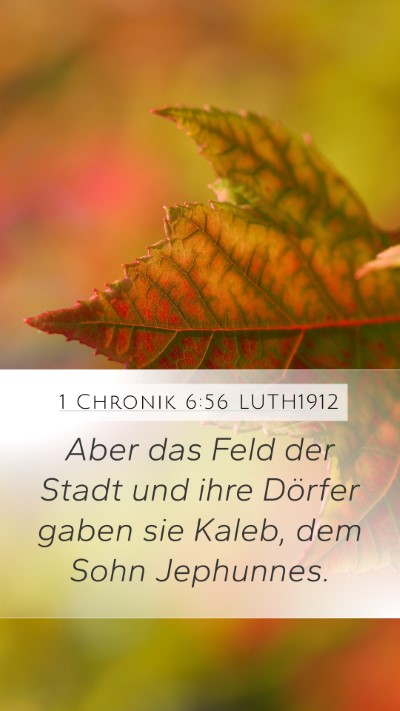 1 Chronik 6:56 LUTH1912 Mobile Phone Wallpaper - Aber das Feld der Stadt und ihre Dörfer gaben - Mobile Bible Verse Wallpaper