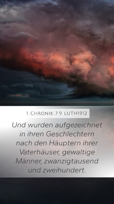 1 Chronik 7:9 LUTH1912 Mobile Phone Wallpaper - Und wurden aufgezeichnet in ihren Geschlechtern - Mobile Bible Verse Wallpaper
