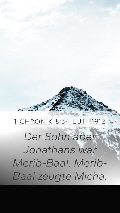 1 Chronik 8:34 LUTH1912 Bible Verse Image
