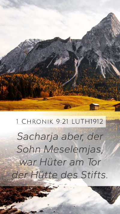 1 Chronik 9:21 LUTH1912 Bible Verse Image
