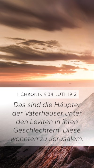 1 Chronik 9:34 LUTH1912 Bible Verse Image