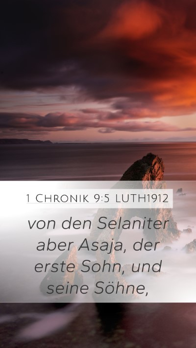 1 Chronik 9:5 LUTH1912 Bible Verse Image