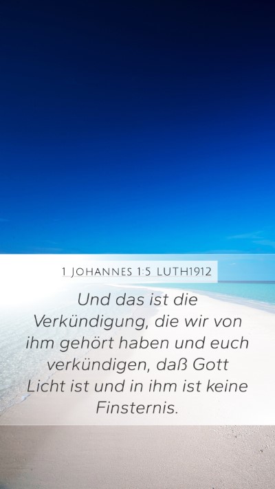 1 Johannes 1:5 LUTH1912 Bible Verse Image