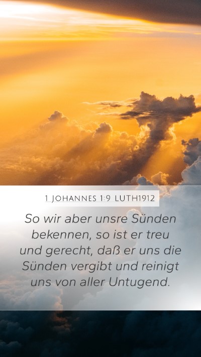 1 Johannes 1:9 LUTH1912 Bible Verse Image