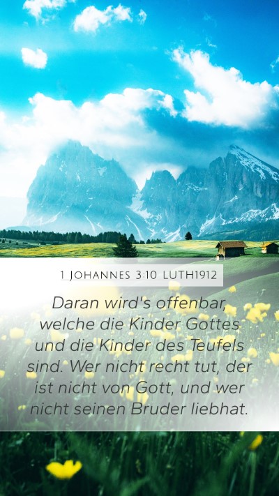 1 Johannes 3:10 LUTH1912 Bible Verse Image
