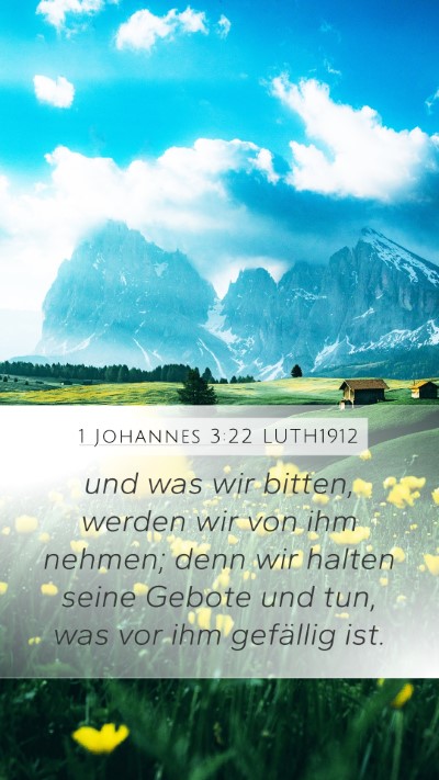 1 Johannes 3:22 LUTH1912 Bible Verse Image