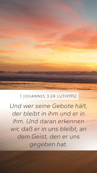 1 Johannes 3:24 LUTH1912 Bible Verse Image