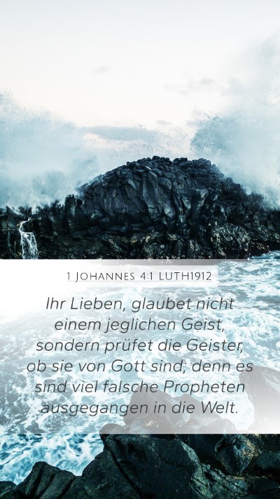 1 Johannes 4:1 LUTH1912 Bible Verse Image
