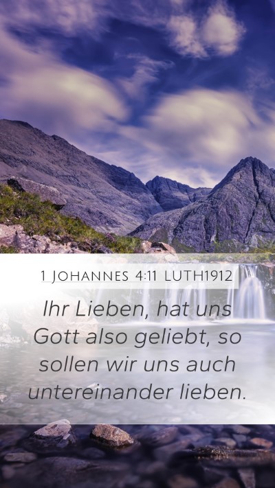 1 Johannes 4:11 LUTH1912 Bible Verse Image