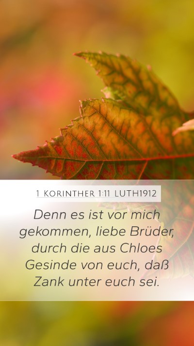 1 Korinther 1:11 LUTH1912 Bible Verse Image