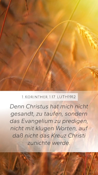 1 Korinther 1:17 LUTH1912 Bible Verse Image