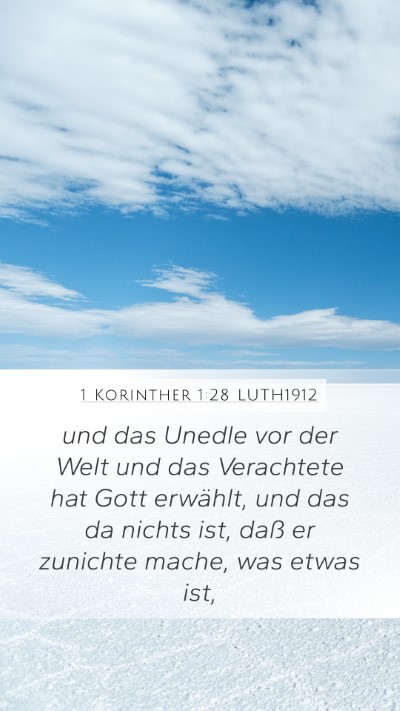 1 Korinther 1:28 LUTH1912 Bible Verse Image