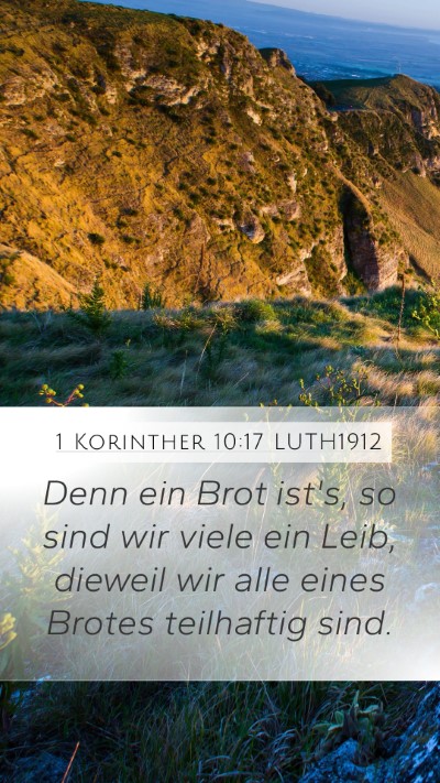 1 Korinther 10:17 LUTH1912 Bible Verse Image