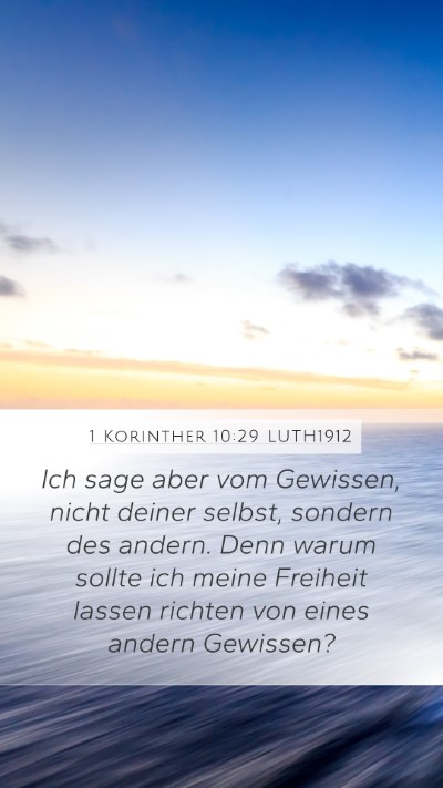 1 Korinther 10:29 LUTH1912 Bible Verse Image