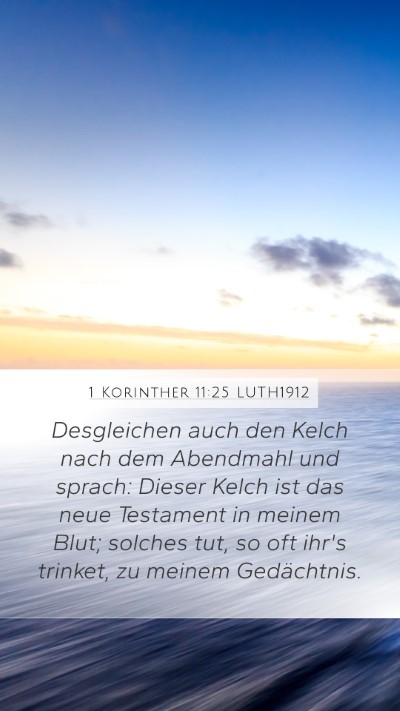 1 Korinther 11:25 LUTH1912 Bible Verse Image