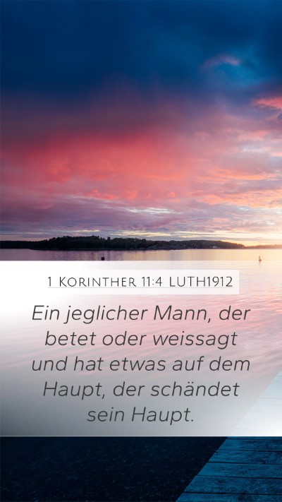 1 Korinther 11:4 LUTH1912 Bible Verse Image