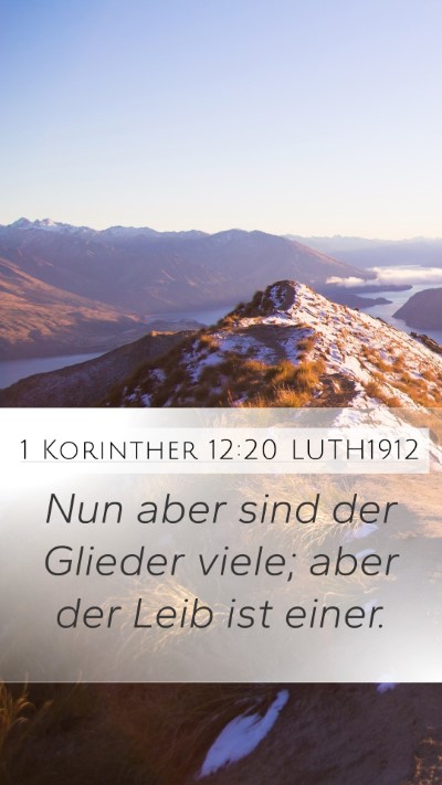 1 Korinther 12:20 LUTH1912 Bible Verse Image